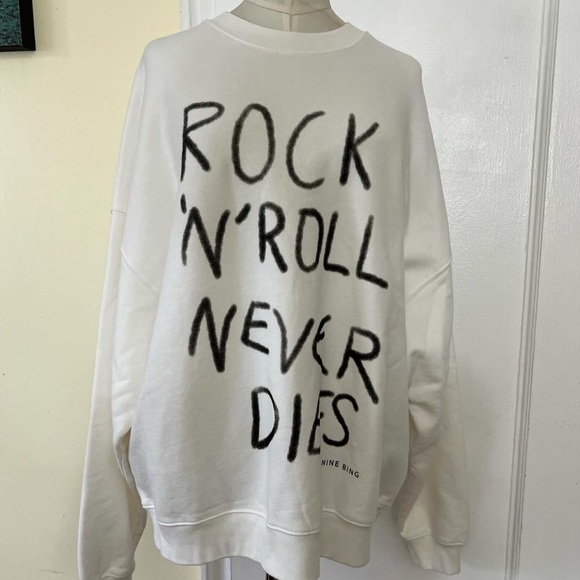 Anine Bing Miles Cotton Graphic Sweatshirt - Picture 5 of 13